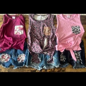 3 girls Sparkle in Pink outfits size xl. Fits like 6